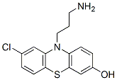 2-クロロ-10-[3-(アミノ)プロピル]-7-ヒドロキシ-10H-フェノチアジン 化学構造式