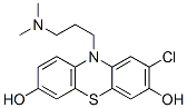2-クロロ-10-[3-(ジメチルアミノ)プロピル]-10H-フェノチアジン-3,7-ジオール 化学構造式