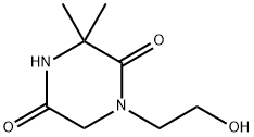 2,5-Piperazinedione,1-(2-hydroxyethyl)-3,3-dimethyl-(9CI) Structure