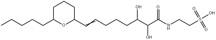 2-(2,3-dihyroxy-9,13-oxy-7-octadecenoylamino)ethanesulfonic acid Structure