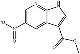 methyl 5-nitro-1H-pyrrolo[2,3-b]pyridine-3-carboxylate Struktur