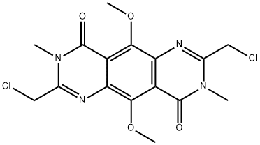 Pyrimido[4,5-g]quinazoline-4,9-dione,  2,7-bis(chloromethyl)-3,8-dihydro-5,10-dimethoxy-3,8-dimethyl- Structure