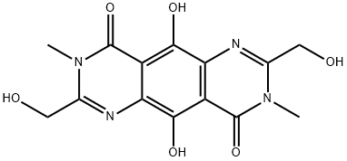 Pyrimido[4,5-g]quinazoline-4,9-dione,  3,8-dihydro-5,10-dihydroxy-2,7-bis(hydroxymethyl)-3,8-dimethyl- 结构式