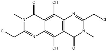 Pyrimido[4,5-g]quinazoline-4,9-dione,  2,7-bis(chloromethyl)-3,8-dihydro-5,10-dihydroxy-3,8-dimethyl- 结构式