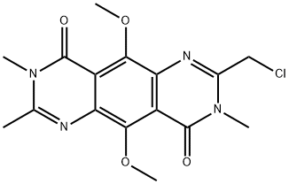 Pyrimido[4,5-g]quinazoline-4,9-dione,  2-(chloromethyl)-3,8-dihydro-5,10-dimethoxy-3,7,8-trimethyl- Structure