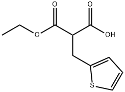 2-(2-チエニルメチル)プロパン二酸1-エチルエステル 化学構造式