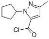 1H-Pyrazole-5-carbonyl chloride, 1-cyclopentyl-3-methyl- (9CI) Structure