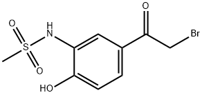 N-(5-(2-溴乙酰基)-2-羟基苯基)甲磺酰胺 结构式