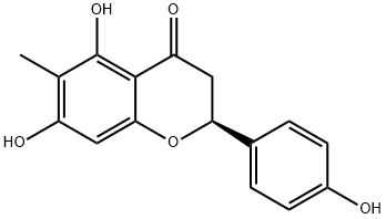 (2S)-4',5,7-Trihydroxy-6-methylflavanone Structure