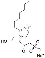 2-heptyl-1-(2-hydroxyethyl)-1-(2-hydroxy-3-sulphonatopropyl)-2-imidazolinium, monosodium salt 结构式