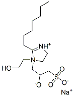 2-heptyl-1-(2-hydroxyethyl)-1-(2-hydroxy-3-sulphonatopropyl)-2-imidazolinium, monosodium salt  Structure