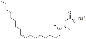 sodium (Z)-N-methyl-N-(1-oxo-9-octadecenyl)aminoacetate  Struktur