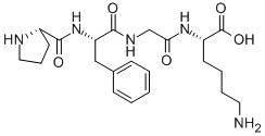 H-Pro-Phe-Gly-Lys-OH Structure