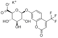 4-TRIFLUOROMETHYL-7-HYDROXYCOUMARIN GLUCURONIDE POTASSIUM SALT Struktur