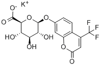 4-TRIFLUOROMETHYL-7-HYDROXYCOUMARIN GLUCURONIDE POTASSIUM SALT Structure