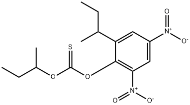 Carbonothioic acid O-(2-sec-butyl-4,6-dinitrophenyl)S-butyl ester Struktur