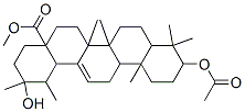 10-Acetoxy-2-hydroxy-1,2,6a,6b,9,9,12a-heptamethyl-1,3,4,5,6,6a,6b,7,8 ,8a,9,10,11,12,12a,12b,13,14b-octadecahydro-2H-picene-4a-carboxylic ac id, methyl ester 结构式