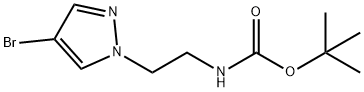 Carbamic acid, N-[2-(4-bromo-1H-pyrazol-1-yl)ethyl]-, 1,1-dimethylethyl ester Struktur