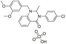 3-(4-chlorophenyl)-1-[(3,4-dimethoxyphenyl)methyl]-2-methyl-quinazolin -4-one perchlorate Structure