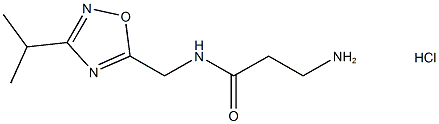 3-AMINO-N-((3-ISOPROPYL-1,2,4-OXADIAZOL-5-YL)METHYL)PROPANAMIDE HYDROCHLORIDE 结构式