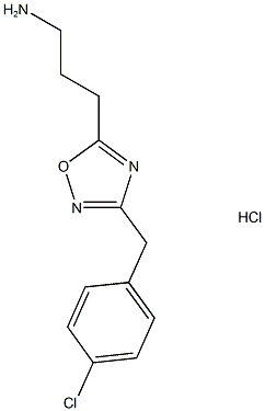 3-(3-(4-Chlorobenzyl)-1,2,4-oxadiazol-5-yl)propan-1-amine hydrochloride|3-(3-(4-CHLOROBENZYL)-1,2,4-OXADIAZOL-5-YL)PROPAN-1-AMINE HYDROCHLORIDE