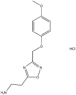 2-(3-((4-Methoxyphenoxy)methyl)-1,2,4-oxadiazol-5-yl)ethan-1-amine hydrochloride|2-(3-((4-METHOXYPHENOXY)METHYL)-1,2,4-OXADIAZOL-5-YL)ETHAN-1-AMINE HYDROCHLORIDE