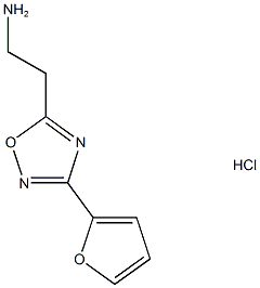 2-(3-(FURAN-2-YL)-1,2,4-OXADIAZOL-5-YL)ETHAN-1-AMINE HYDROCHLORIDE,1435804-70-8,结构式