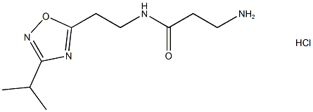 3-Amino-N-(2-(3-isopropyl-1,2,4-oxadiazol-5-yl)ethyl)propanamide hydrochloride|3-AMINO-N-(2-(3-ISOPROPYL-1,2,4-OXADIAZOL-5-YL)ETHYL)PROPANAMIDE HYDROCHLORIDE