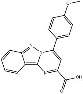 4-(4-甲氧苯基)嘧啶并[1,2-B]吲唑-2-羧酸,1435989-87-9,结构式