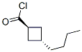 Cyclobutanecarbonyl chloride, 3-butyl-, trans- (9CI) Structure