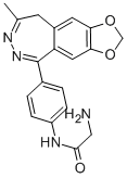 1-(4-Glycylaminophenyl)-4-methyl-7,8-methylenedioxy-5H-2,3-benzodiazep ine,143691-84-3,结构式