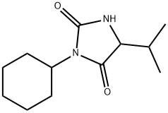 3-CYCLOHEXYL-5-ISOPROPYLIMIDAZOLIDINE-2,4-DIONE,1437-61-2,结构式