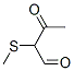 Butanal, 2-(methylthio)-3-oxo- (9CI) Structure