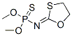 N-(1,3-Oxathiolan-2-ylidene)phosphoramidothioic acid O,O-dimethyl ester Structure