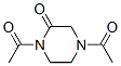 Piperazinone, 1,4-diacetyl- (9CI) 化学構造式
