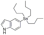 1H-Indole, 5-(tributylstannyl)- 结构式