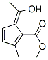 5-(1-Hydroxyethylidene)-2-methyl-1,3-cyclopentadiene-1-carboxylic acid methyl ester Struktur