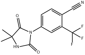 4-(4,4-二甲基-2,5-二氧代咪唑啉-1-基)-2-三氟甲基苯甲腈,143782-20-1,结构式
