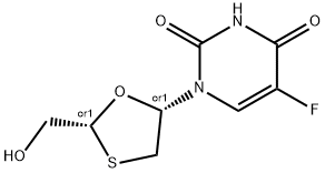 2',3'-dideoxy-5-fluoro-3'-thiauridine,143790-05-0,结构式