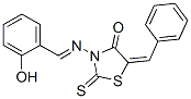 3-[[(2-Hydroxyphenyl)methylene]amino]-5-(phenylmethylene)-2-thioxo-4-thiazolidinone Structure