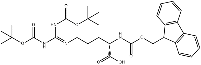 N-芴甲氧羰基-N',N''-二叔丁氧羰基-L-精氨酸,143824-77-5,结构式