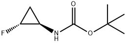 Carbamic acid, (2-fluorocyclopropyl)-, 1,1-dimethylethyl ester, (1R-trans)- (9CI) 化学構造式