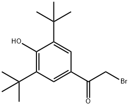 2-溴-1-[3,5-二(叔丁基)-4-羟基苯基]乙酮, 14386-64-2, 结构式