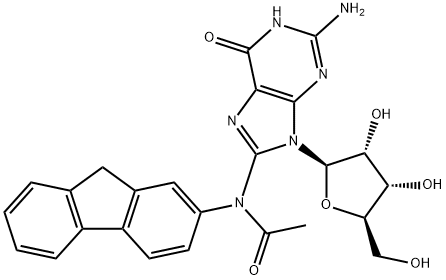 8-[Acetyl(9H-fluoren-2-yl)amino]guanosine 结构式