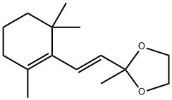 2-Methyl-2-[(E)-2-(2,6,6-trimethyl-1-cyclohexen-1-yl)ethenyl]-1,3-diox olane Structure