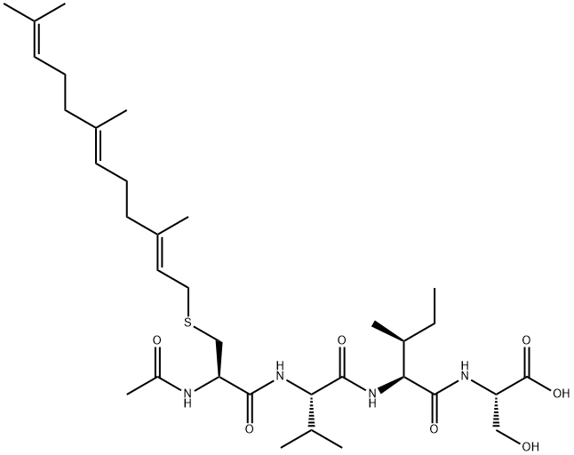 N-acetyl-S-farnesyl-cysteinyl-valyl-isoleucyl-serine|