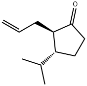Cyclopentanone, 3-(1-methylethyl)-2-(2-propenyl)-, trans- (9CI) Structure