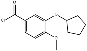 3-(CYCLOPENTYLOXY)-4-METHOXYBENZOYL CHLORIDE Structure