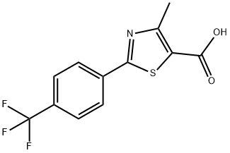 4-甲基-2-(4-三氟甲基苯基)噻唑-5-羧酸, 144059-86-9, 结构式