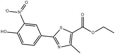 2-(4-羟基-3-硝基苯基)-4-甲基-5-噻唑甲酸乙酯,144060-67-3,结构式